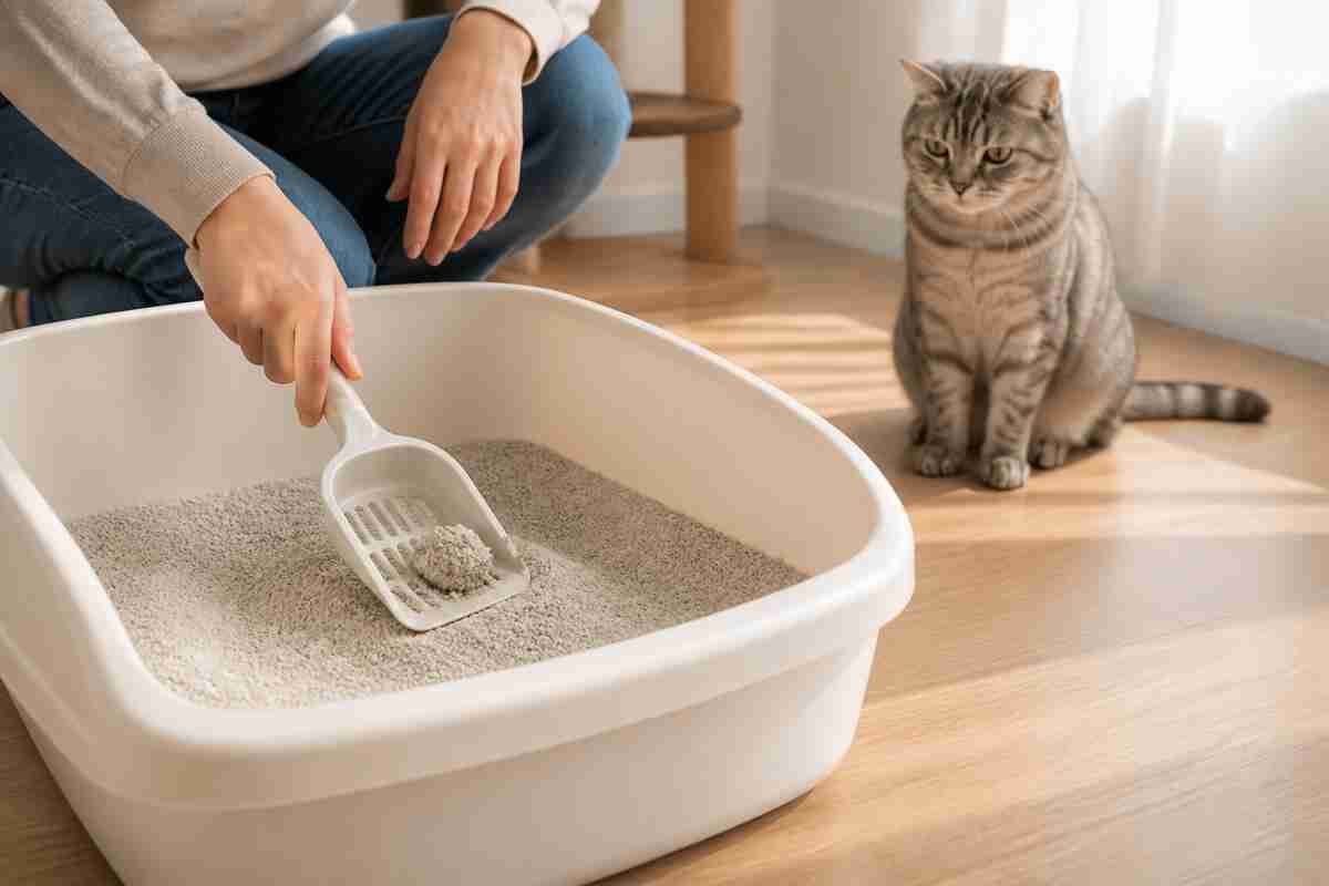 Щоденне очищення котячого лотка совком