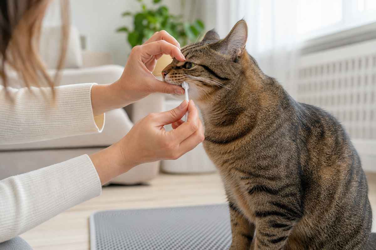 Як чистити зуби коту маленькою м’якою щіткою